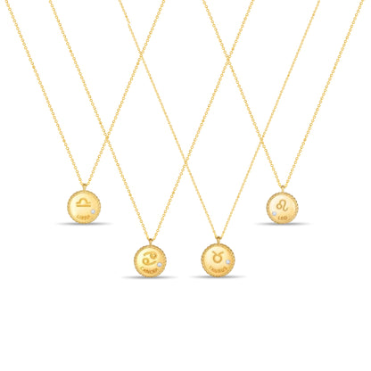 Zodiac Diamond Pendant Necklace
