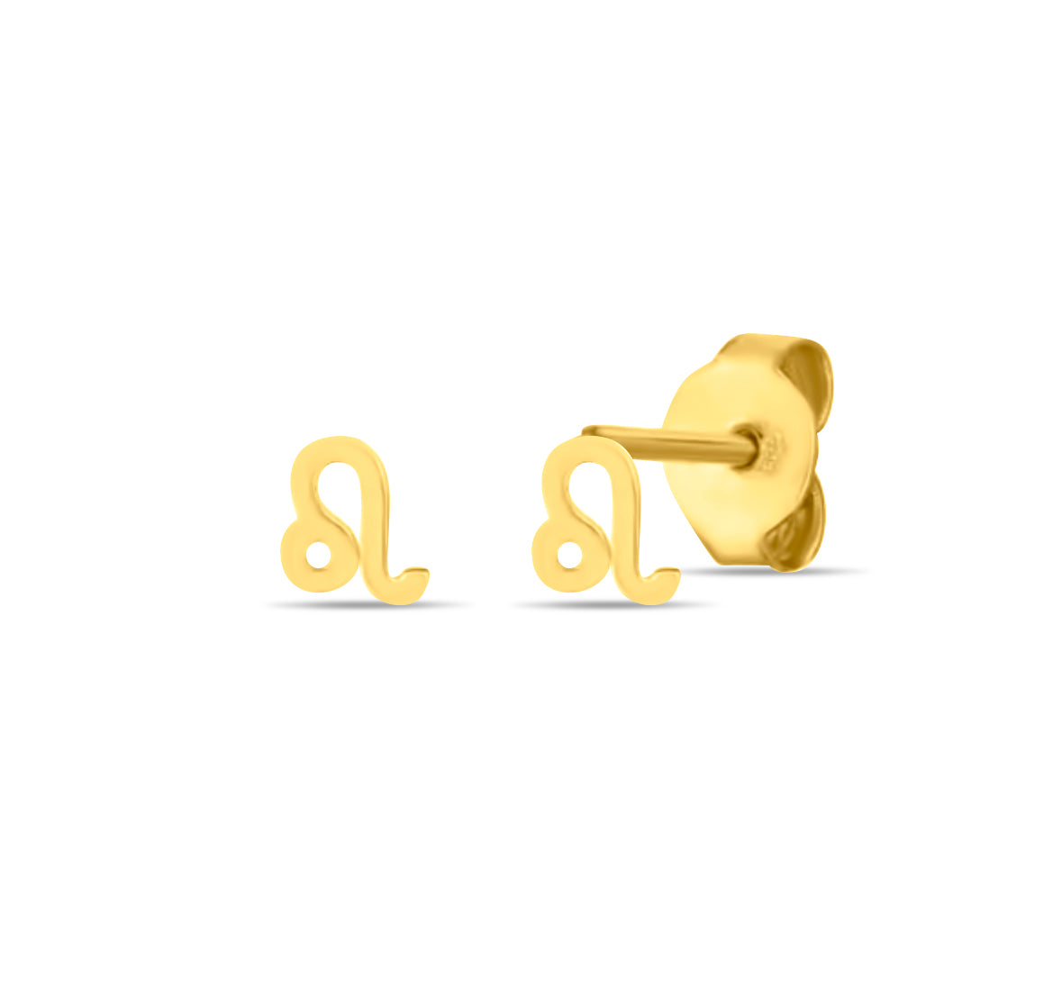 14K Zodiac Solid Earrings