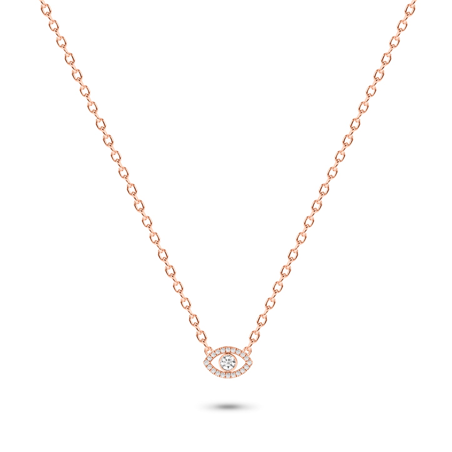 Diamond Eye Necklace in 14K Gold