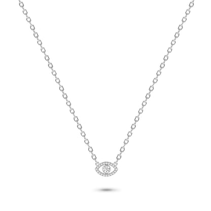 Diamond Eye Necklace in 14K Gold