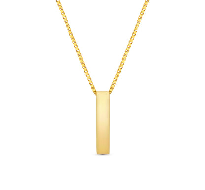 14Karat Gold Block Letter Initial Necklaces