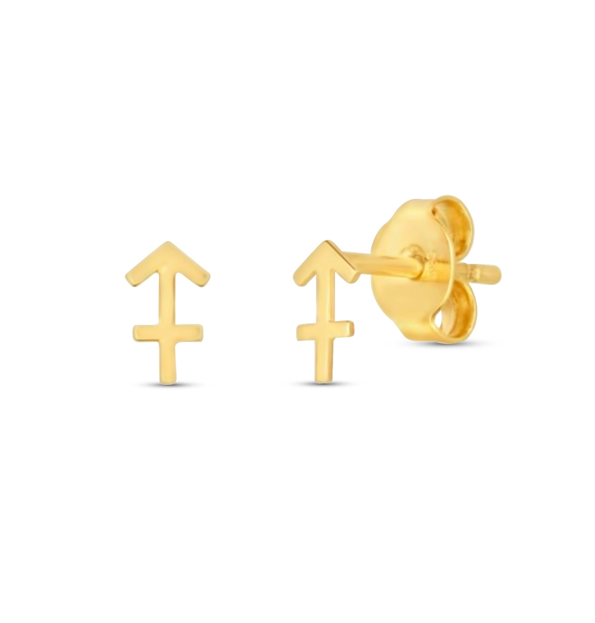 14K Zodiac Solid Earrings