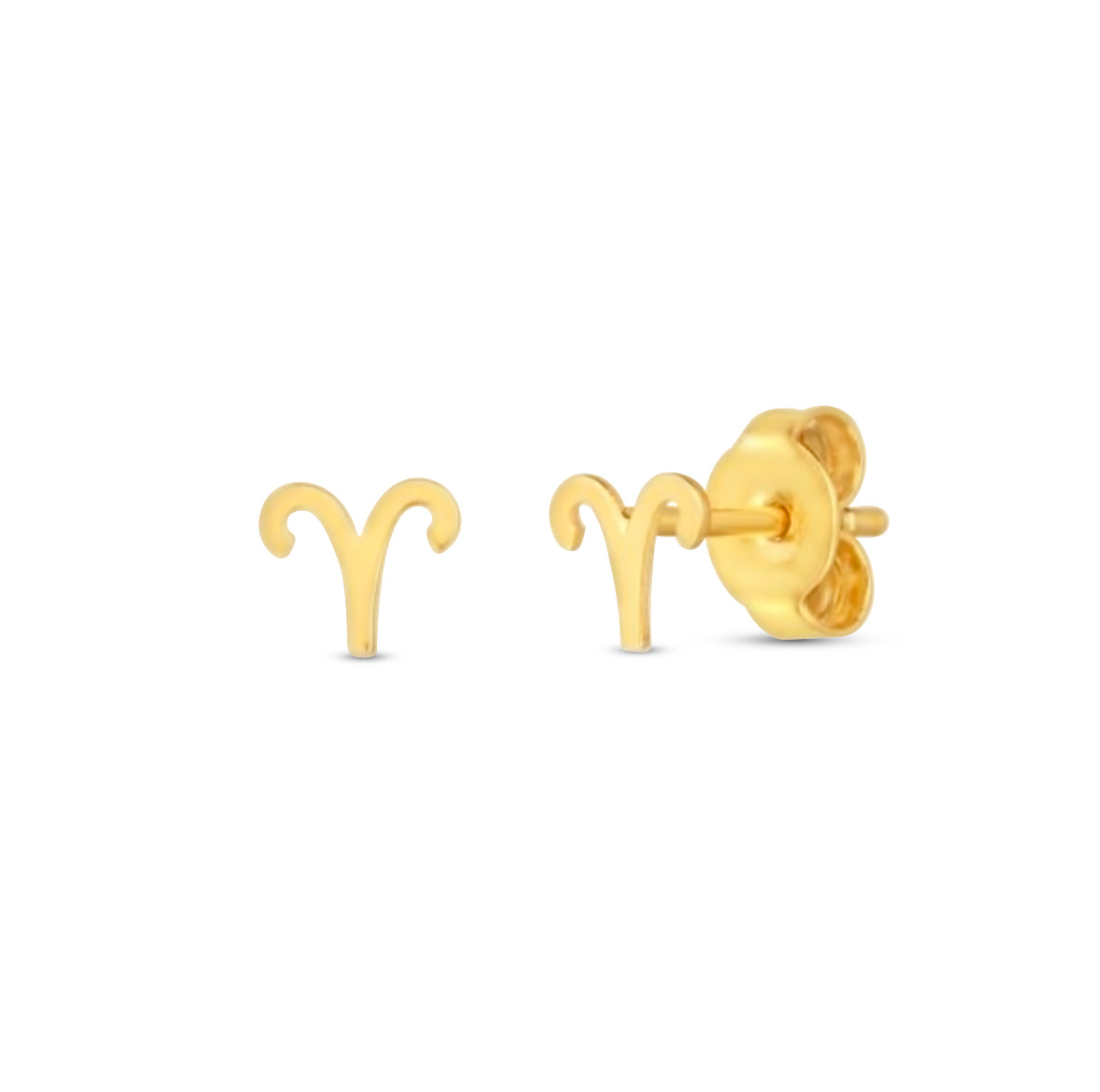 14K Zodiac Solid Earrings