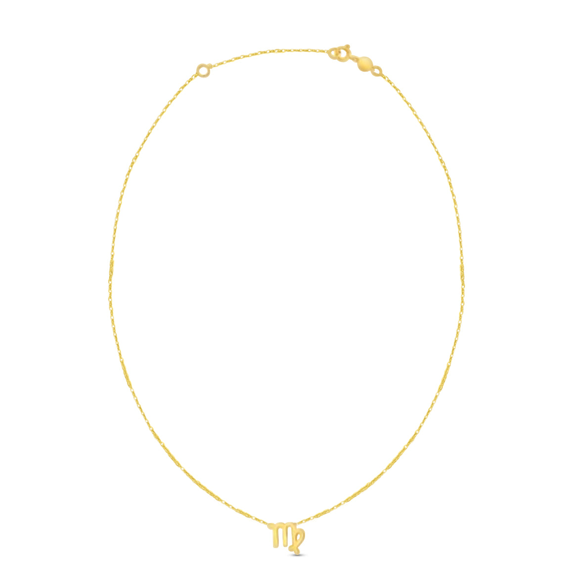 14K Zodiac Sign Solid Gold Necklace