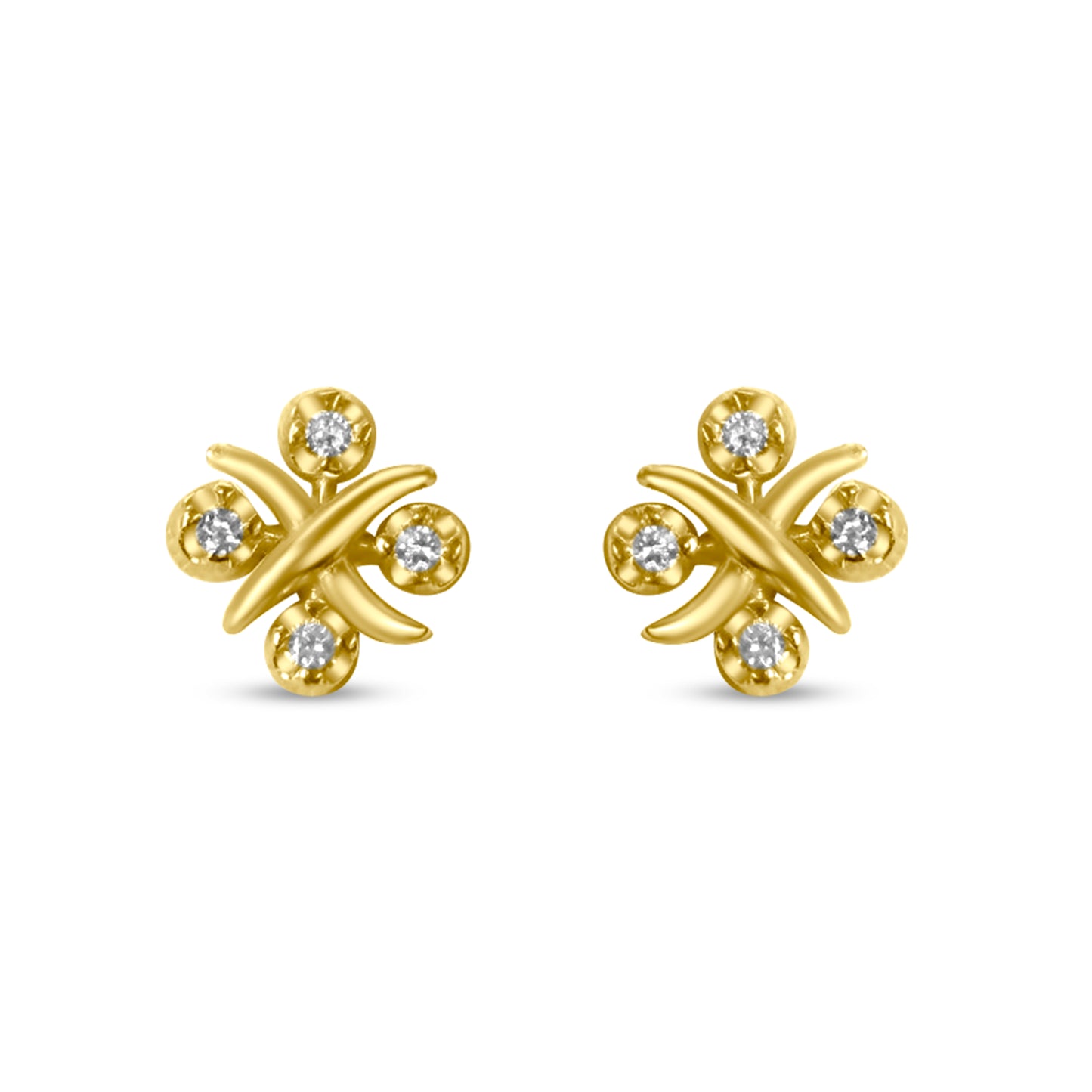 Star Flower Diamond Earrings