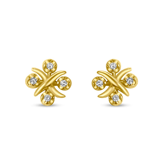 Star Flower Diamond Earrings